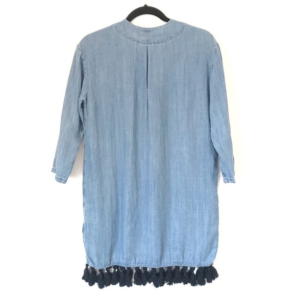 Rails XS Alicia Denim Chambray Tassel Shift Dress - Picture 7 of 8
